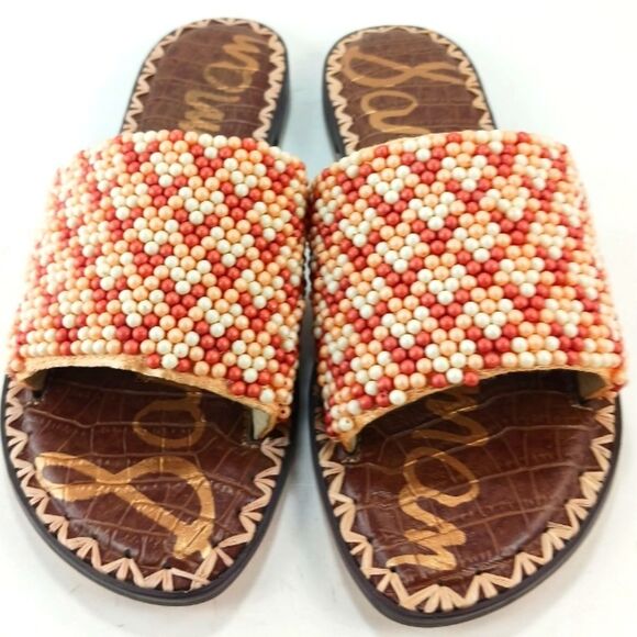 Sam Edelman Gunner 3 Leather Lined Banded Beaded Slip on Flats Women's  7....... - Picture 10 of 10